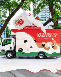 Little Red Dot Bobo pop-up truck activation in Singapore